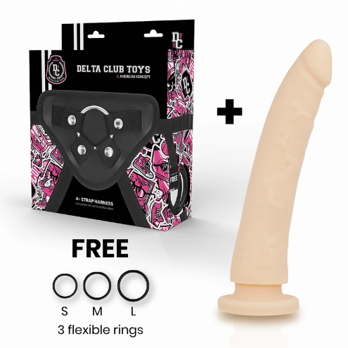 strapon harnes + dildo Imbracatura + Dong Deltaclub immagine 1